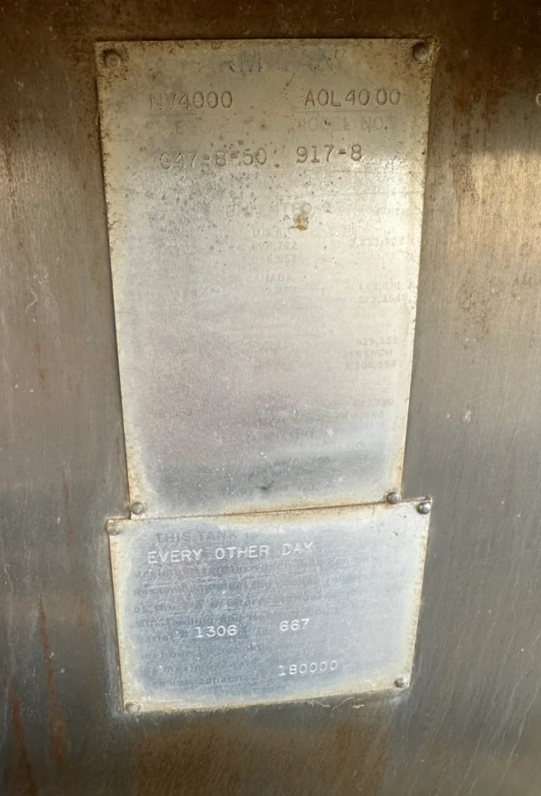 #DD2193 - 4,000 gl Milk Tank - SD - Image 3
