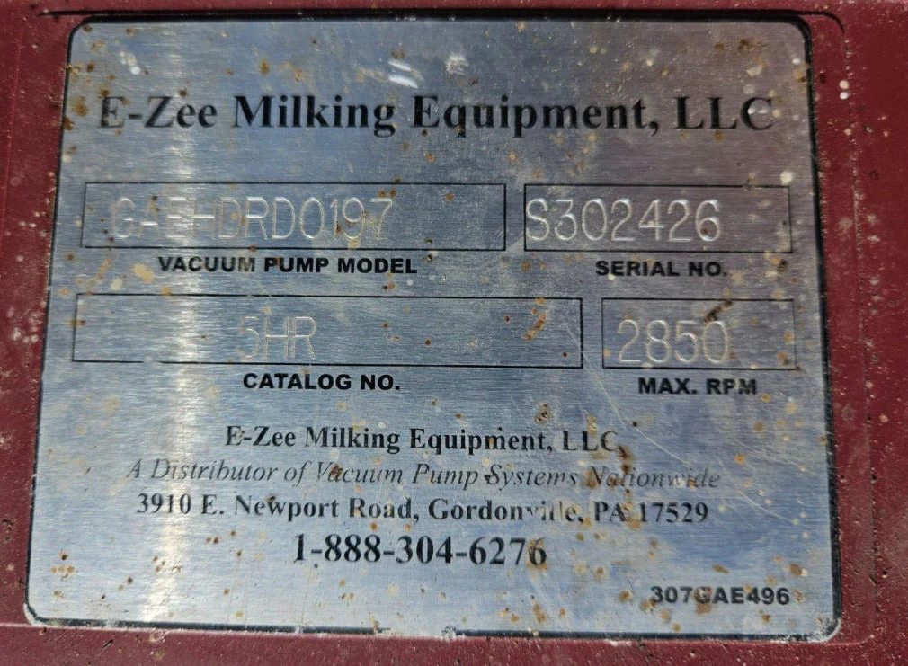 #DD2251 - E-Zee Milking Equipment Vacuum Pump - Image 2