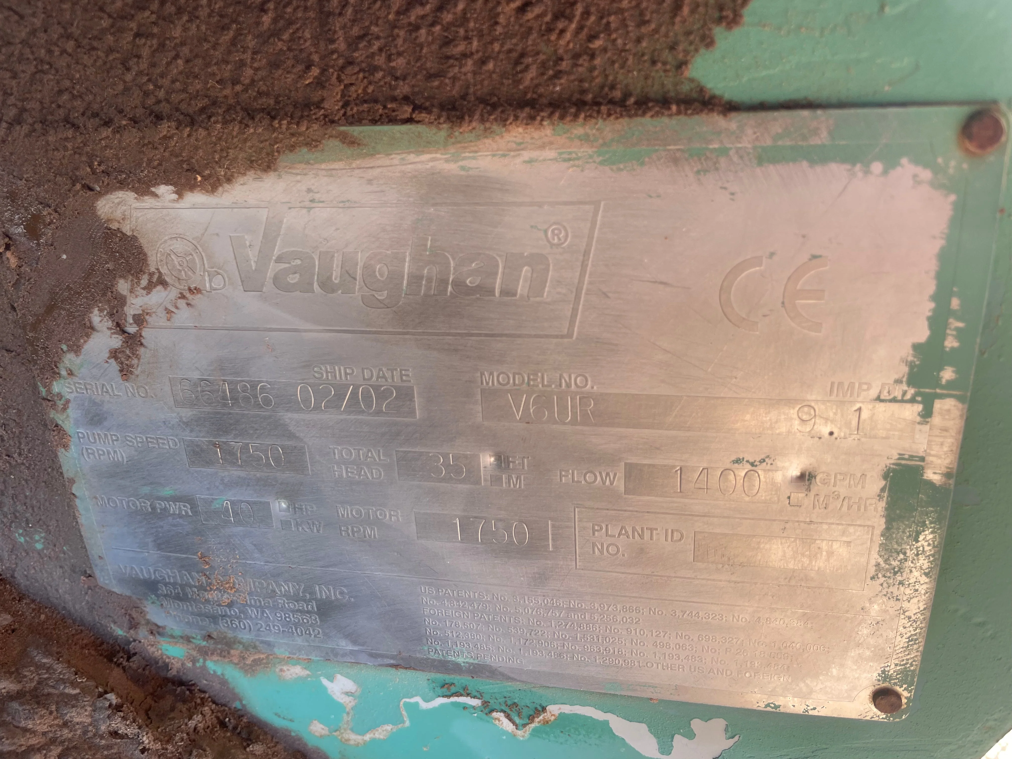 #DD2206 - Vaughan 40hp Sump Pump - NM - Image 2
